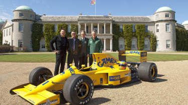 Martin Donnelly reunited with Lotus 102 at Goodwood House