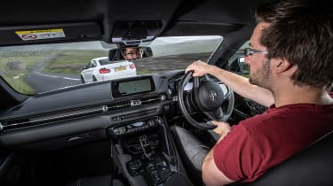 BMW M2 Competition vs Toyota GR Supra - interior driving