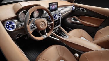 Mercedes GLA concept brown leather interior