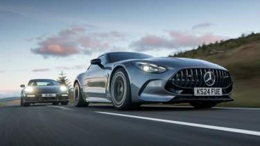 Mercedes-AMG GT 63 v Porsche 911 Turbo S – front