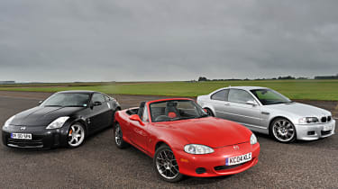 BMW M3 vs Nissaqn 350Z vs Mazda MX-5