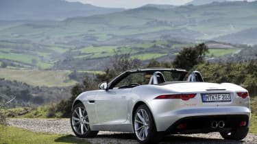 2013 Jaguar F-type V6 S roof down scenery