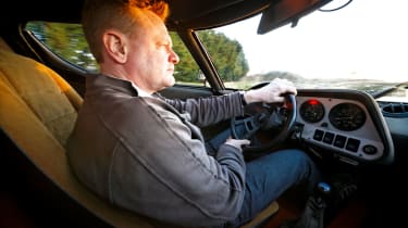 Lancia Stratos interior driving shot