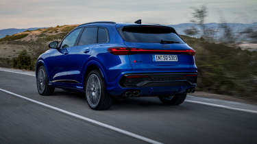 Audi SQ5 driving rear three-quarter