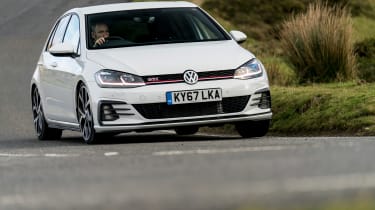 Hyundai i30N group test (Golf GTI and Peugeot 308 GTI) - front