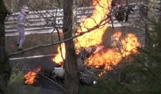 Niki Lauda F1 crash video