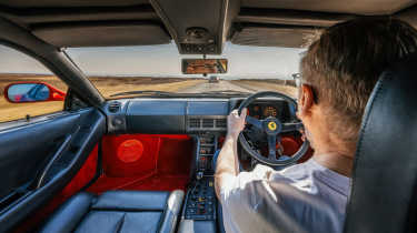 Ferrari Testarossa driving