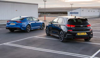 Hyundai i30 N and Kia Stinger GT S - static