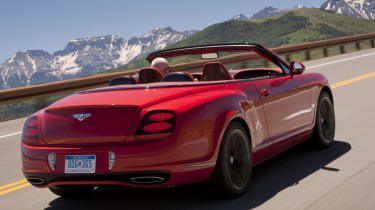 Bentley Conti GT Supersports convertible rear tracking