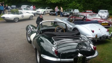 Jaguar 75 celebration drive to Goodwood