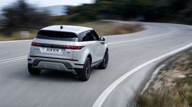 2019 Range Rover Evoque silver - rear