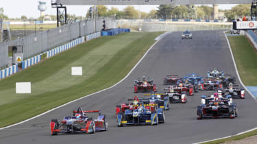 Formula E race practice completed