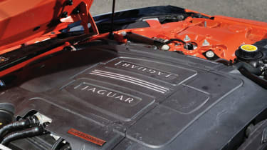 Jaguar F-type V8 S engine bay