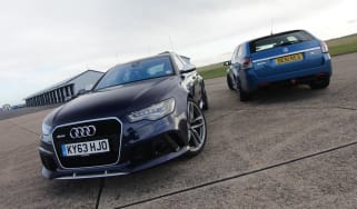 Audi RS6 v Vauxhall VXR8 Clubsport Tourer track video
