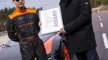 Bugatti Veyron Grand Sport Vitesse world record certificate