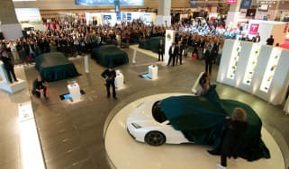 Lotus 2010 Paris motor show Brian May Naomi Campbell