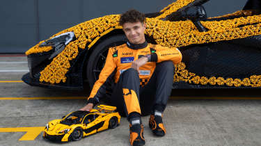 Lego McLaren P1 and Lando Norris