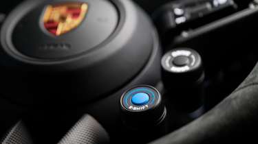 Porsche Taycan with Manthey Racing kit steering wheel