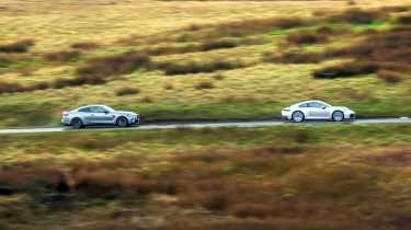 BMW M4 v Porsche 911 side