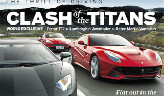 evo Magazine: May 2013 Ferrari F12 v Lamborghini Aventador v Aston Martin Vanquish