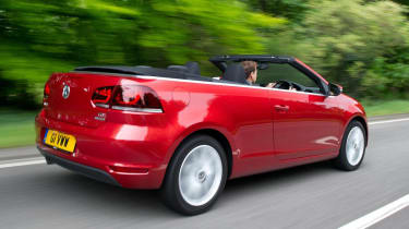 VW Golf TDI Cabriolet red