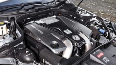 Mercedes E63 AMG engine bay