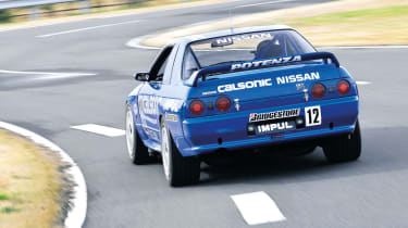 Nissan Skyline GT-R Calsonic rear on track