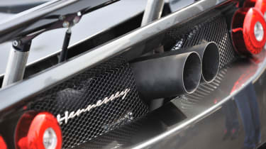 Hennessey Venom GT record run rear exhaust pipes
