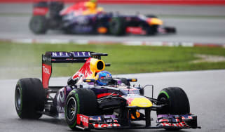 Sebastian Vettel took the lead, disobeying Red Bull team orders at Malaysia