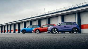 Petrol v electric hot hatchbacks
