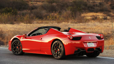 Ferrari 458 twin turbo by Hennessey roof down