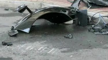 Crashed Pagani Zonda F