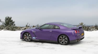Nissan GT-R in snow