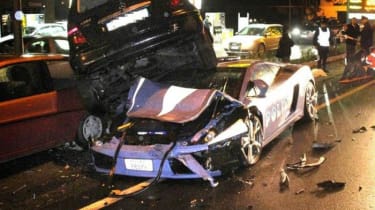 Police Lamborghini crashed | evo