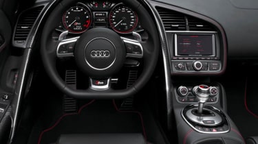 New 2013 Audi R8 sports car interior dashboard