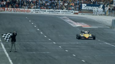Alain Prost driving the Renault RE40 (1983)