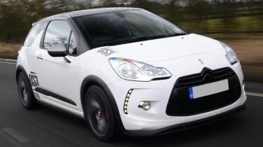 Citroen DS3 Racing hatchback white and grey