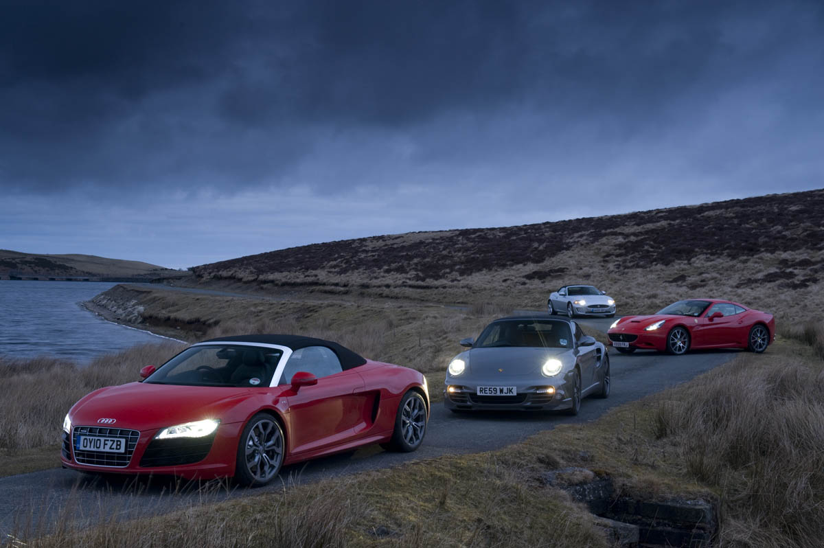 Audi R8 Spyder V Ferrari California V Porsche 911 Turbo V
