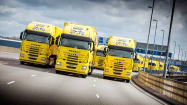 Dunlop Motorsport has celebrated the milestone with an impressive ten-truck drive-by stunt.