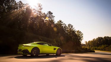 Aston Martin Vantage - green dynamic rear quarter
