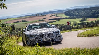 Mercedes SL spy 2020 - front cornering