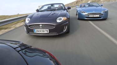 Jaguar XKR and Aston Martin Convertibles