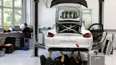 Porsche Cayman GT4 Clubsport rally - rear
