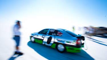 Bonneville Skoda Octavia vRS record attempt