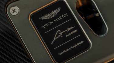 The custom plaque in Alonso&#039;s Valkyrie