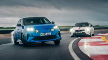 Petrol v electric hot hatchbacks
