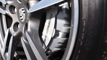 Porsche Panamera wheel and brake caliper