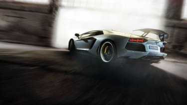 Novitec Lamborghini Aventador white drift