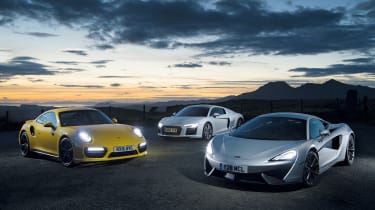 McLaren 540C, Porsche 911 Turbo, Audi R8