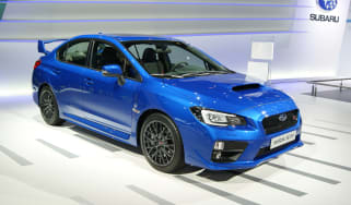 Subaru WRX STI 2014: Mica blue front